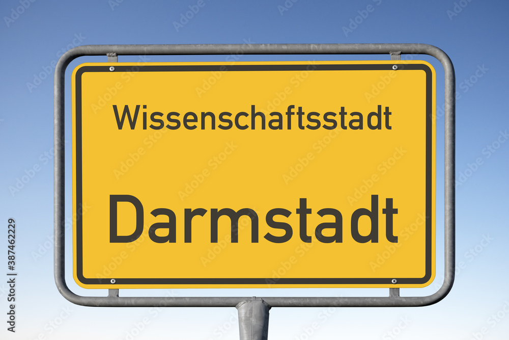 Ortstafel Wissenschaftsstadt, Darmstadt, (Symbolbild) Ortstafel Wissenschaftsstadt, Darmstadt, (Symbolbild)