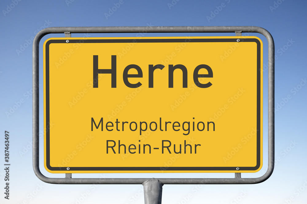 Ortstafel Herne, Metropolregion Rhein-Ruhr, (Symbolbild) Ortstafel Herne, Metropolregion Rhein-Ruhr, (Symbolbild)