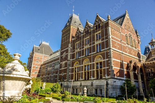 The garden of the Rijksmuseum in Amsterdam, the Netherlands. photo