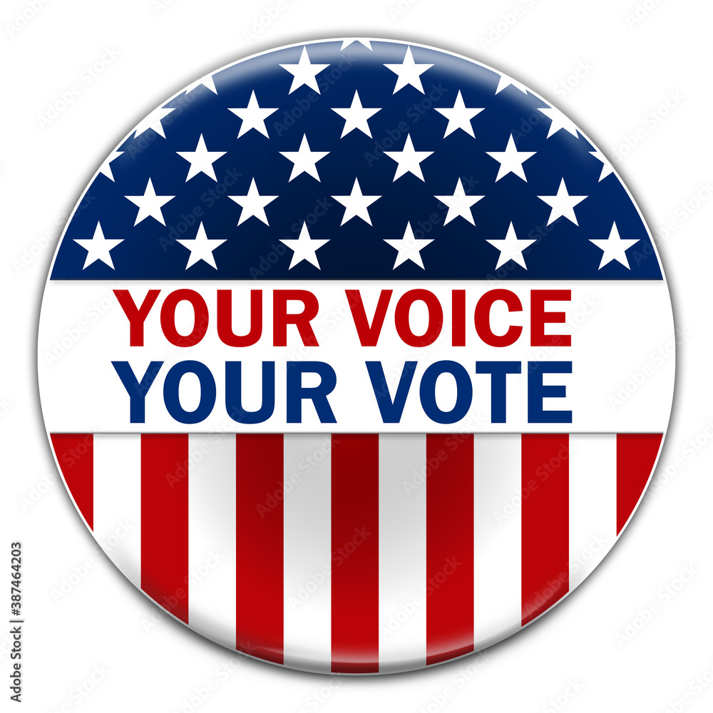 Your Voice your Vote - voting badge