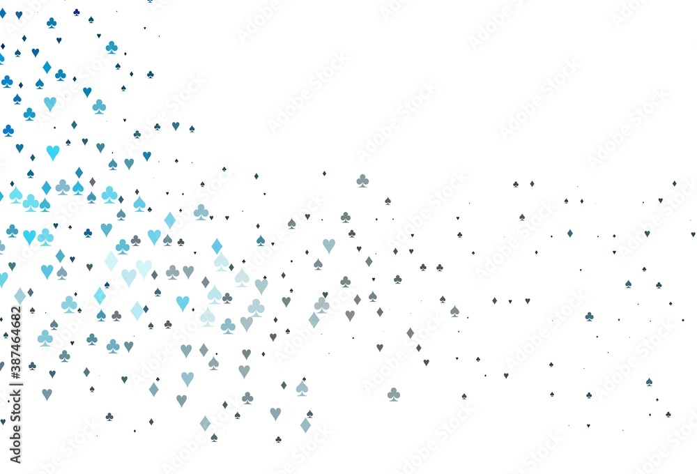 Light BLUE vector texture with playing cards. Light BLUE vector texture with playing cards.