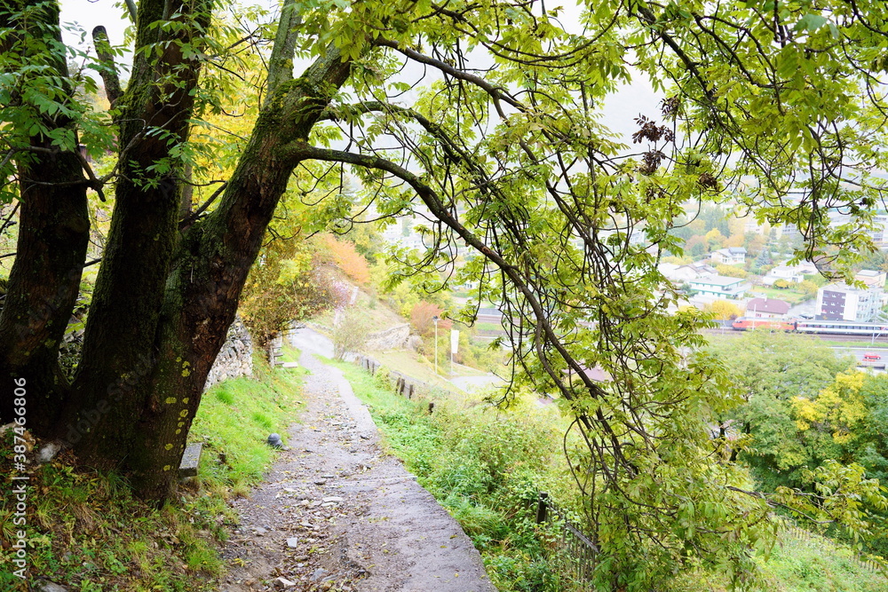 Amazing Autumn in Martigny, Canton of Valais, Switzerland