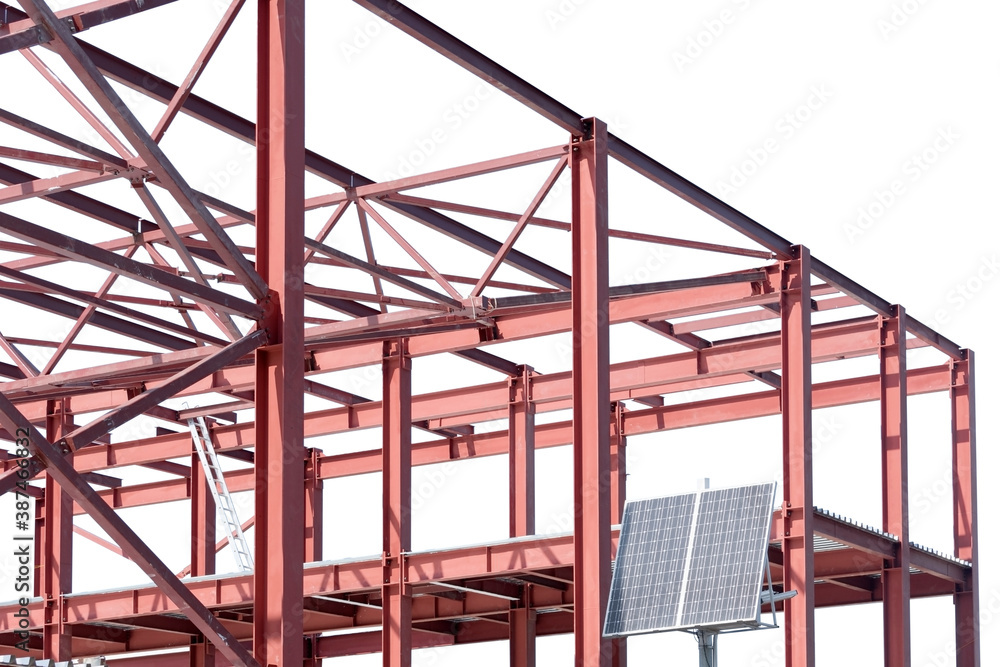 Steel Frames of A Building Under Construction