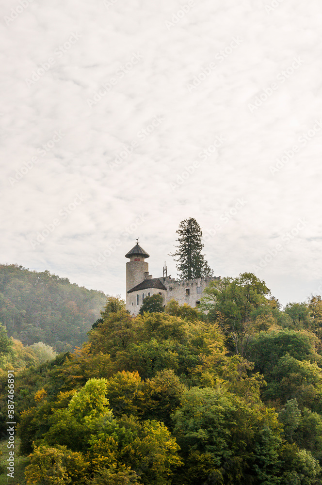 Arlesheim, Schloss Birseck, Burg, Wald, Ermitage, Landwirtschaft, Wald, Herbstfarben, Wanderweg, Herbst, Baselland, Schweiz