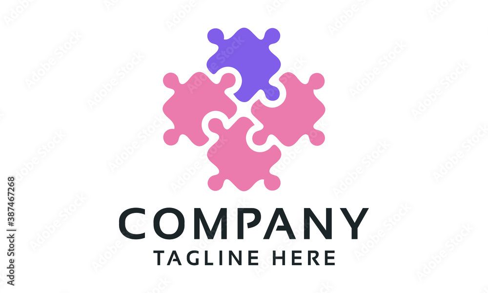 Solution Puzzle Vector Logo Template Solution Puzzle Vector Logo Template