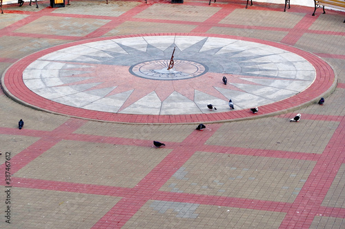 The sundial on granite base