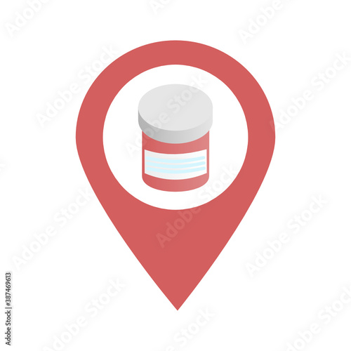 Medicine location map pin icon. Element of map point for mobile concept and web apps. Icon for website design and development, app development. Premium hospital, clinic, pharmacy icon sign