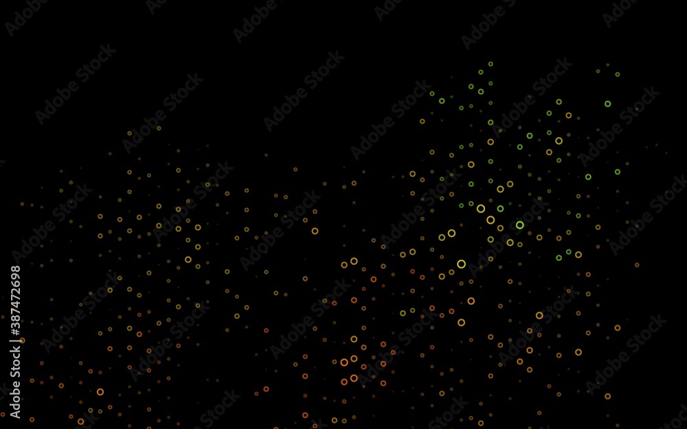 Dark Black vector template with circles. Dark Black vector template with circles.