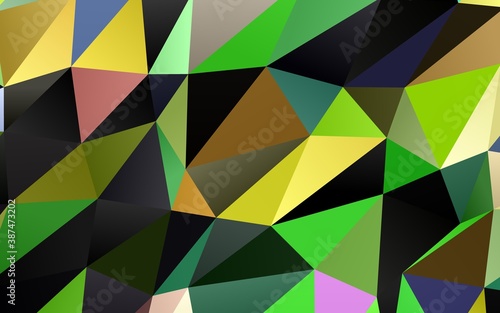 Light Multicolor, Rainbow vector shining triangular template.