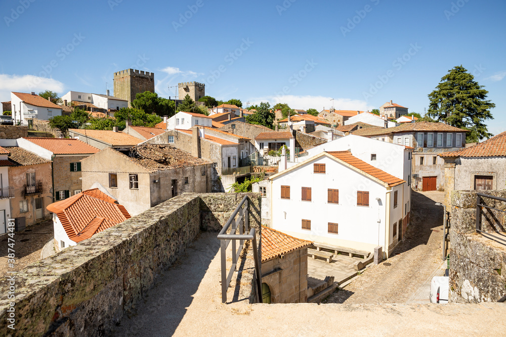 cityscape over Pinhel city and the castle, Guarda district, Beira Alta province, Portugal