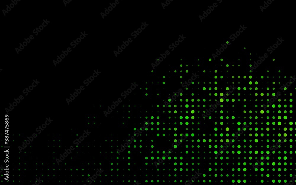 Dark Green vector backdrop with dots. Dark Green vector backdrop with dots.