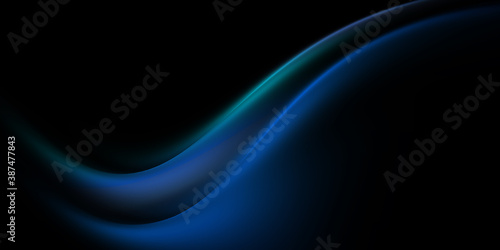 Abstract Dark Soft Wave Blue Futuristic Background 