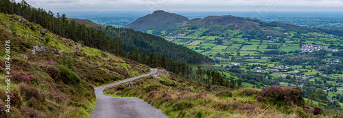 The beautiful scenery of beautiful landscape from the top of Slieve Gullion Forest Park. Photo was taken in Co Armagh, Northern Ireland.