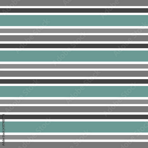 Horizontal striped seamless pattern in turquoise, white and grey for fabric, paper, scrapbooking, wrapping