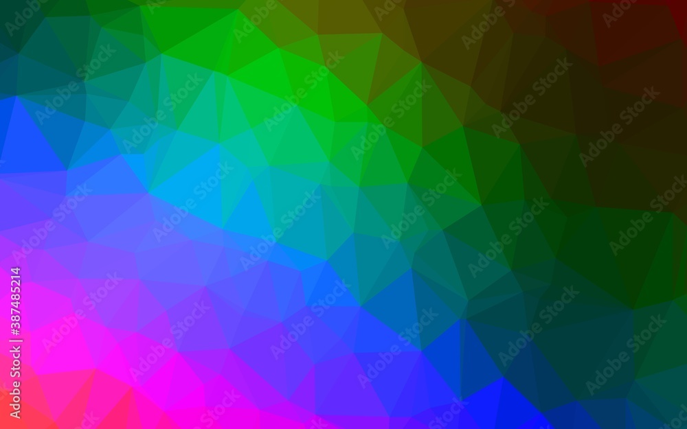 Obraz premium Dark Multicolor, Rainbow vector abstract polygonal texture.