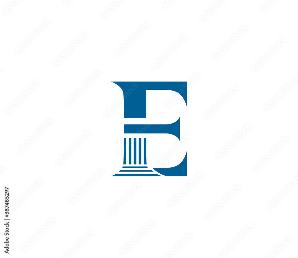 E Alphabet Law firm Logo Design Concept E Alphabet Law firm Logo Design Concept