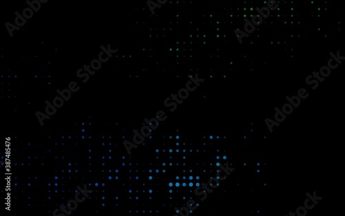 Dark Blue, Green vector backdrop with dots.