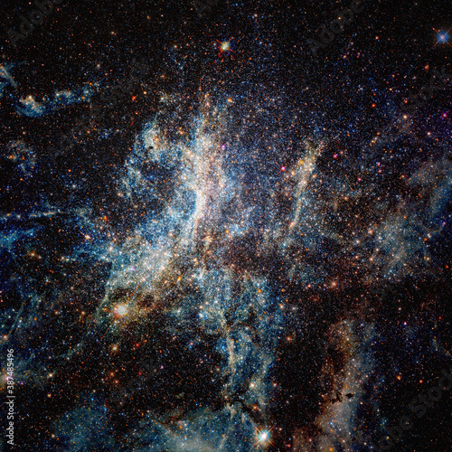 Nebula and stars in deep space. Elements of this image furnished by NASA