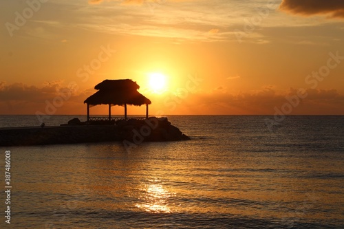 sunset on the sea