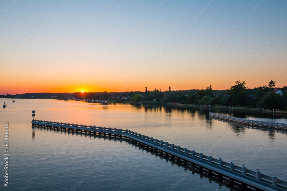 Bridge over the river “Dead Vistula” in Sobieszewo / Poland