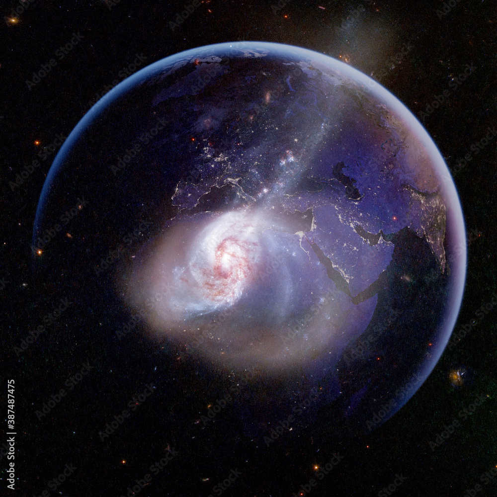 Obraz premium Nebula and stars in cosmos space. Elements of this image furnished by NASA