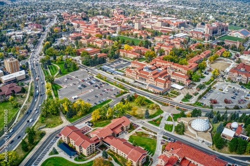 Aerial View of the University of Colorado in Boulder