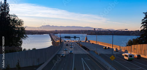 World's Longest Floating Bridge, Seattle, WA photo