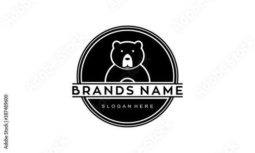 Bear illustration vector logo