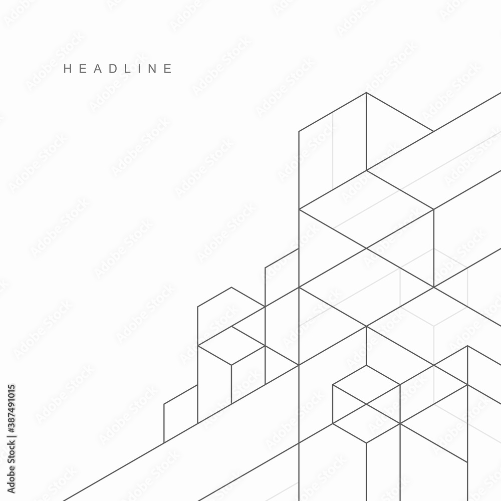 Abstract geometric technological background. Vector creative design.