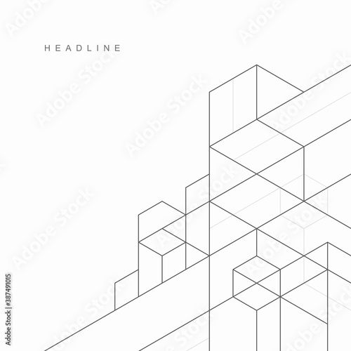Abstract geometric technological background. Vector creative design.