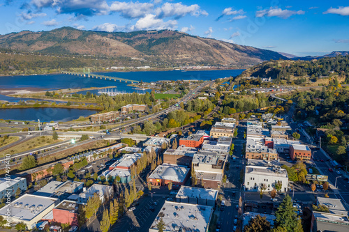 Obraz na płótnie Hood River Aerial w salonie