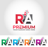 RA Alphabet Logo Design Concept