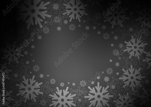 Dark Silver  Gray vector texture with colored snowflakes.