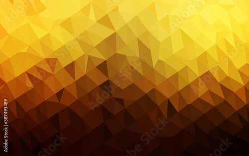 Dark Orange vector polygon abstract layout.