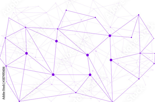 Network abstract connection isolated on white background. Network technology background with dots and lines. Ai background. Modern abstract concept. Ai vector, network technology