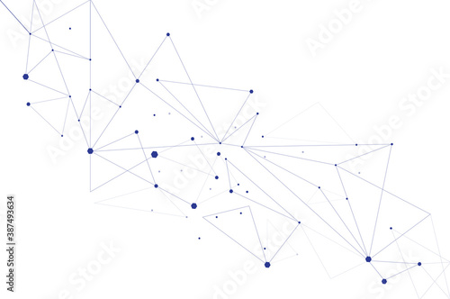 Network abstract connection isolated on white background. Network technology background with dots and lines. Ai background. Modern abstract concept. Ai vector  network technology