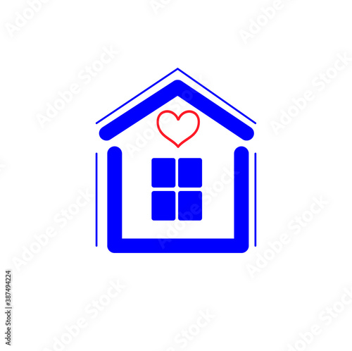 Stay at home. Icon of a campaign to protect against covid-19 or coronavirus. Stay safe, stay calm.