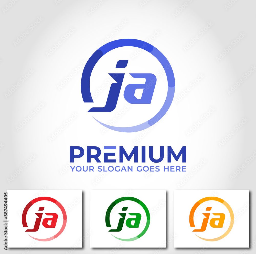 JA Alphabet Logo Design Concept JA Alphabet Logo Design Concept