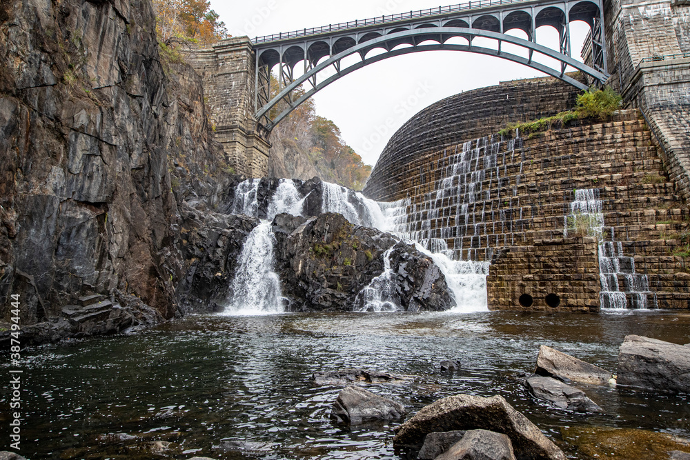 The waterfall at Croton Gorge Park in upstate New York. The waterfall at Croton Gorge Park in upstate New York.
