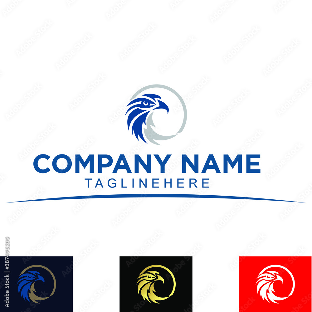 A simple and elegant Eagle head design that fits your business and uses the latest Adobe illustrations.
