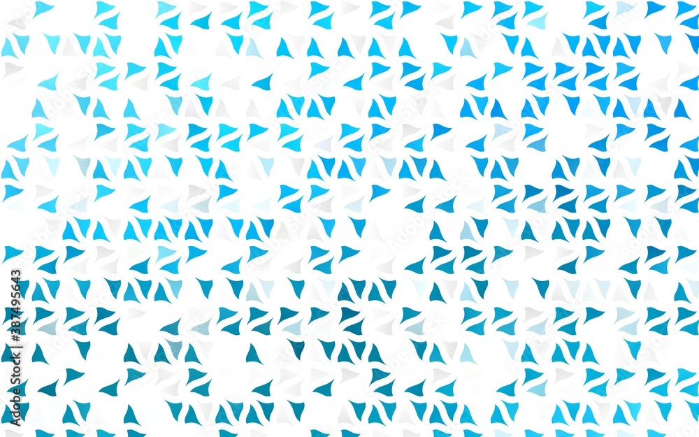 Light BLUE vector background with triangles.