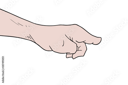 Hand pointing illustration