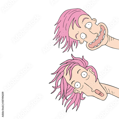 Two surprised faces