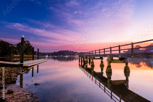 Twilight over Carina Bay Jetty Pier in Como © Michael