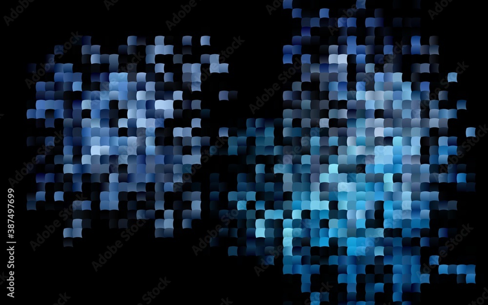 Dark BLUE vector background with rectangles.