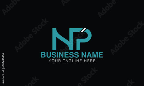 NP  initial logotype creative vector template design image 