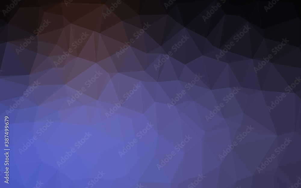 Dark Blue, Red vector polygon abstract backdrop.
