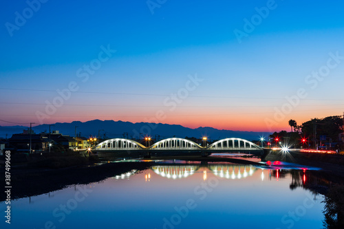 A historic bridge in Kanonji City, Kagawa Prefecture, Japan