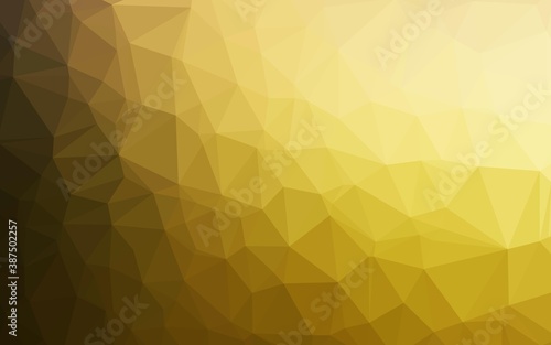 Dark Yellow  Orange vector polygonal pattern.