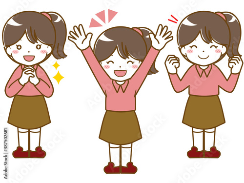 女の子の楽しい表情